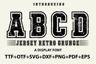 Jersey Retro Grunge Font for Bold Vintage Design Projects