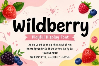 Wildberry Font: a Creative Display Typeface for Bold Projects