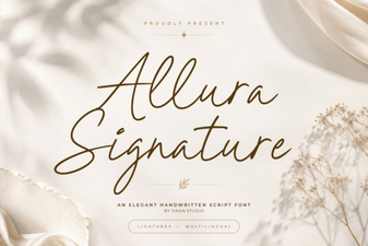 Allura Signature Font: Elegant Script for Creative Projects