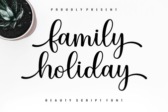Family Holiday Font - Elegant Script Typeface for Festive Designs